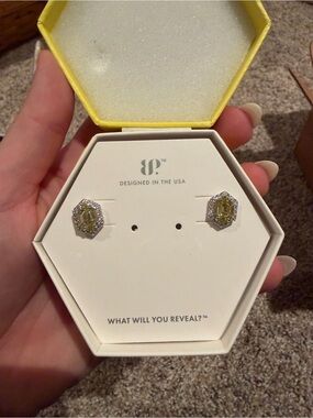 8 Other Reasons Yellow Octagon Halo Stud Earrings